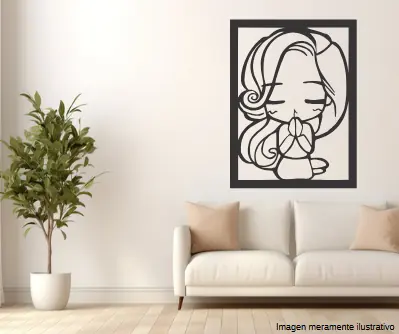 Cuadro Chica Anime 3 MDF