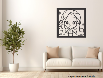 Cuadro Chica Anime 2 MDF