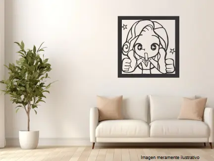 Cuadro Chica Anime 2 MDF