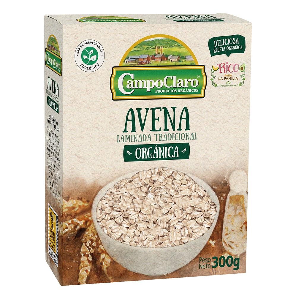 Avena Laminada Orgánica 300g CAMPO CLARO