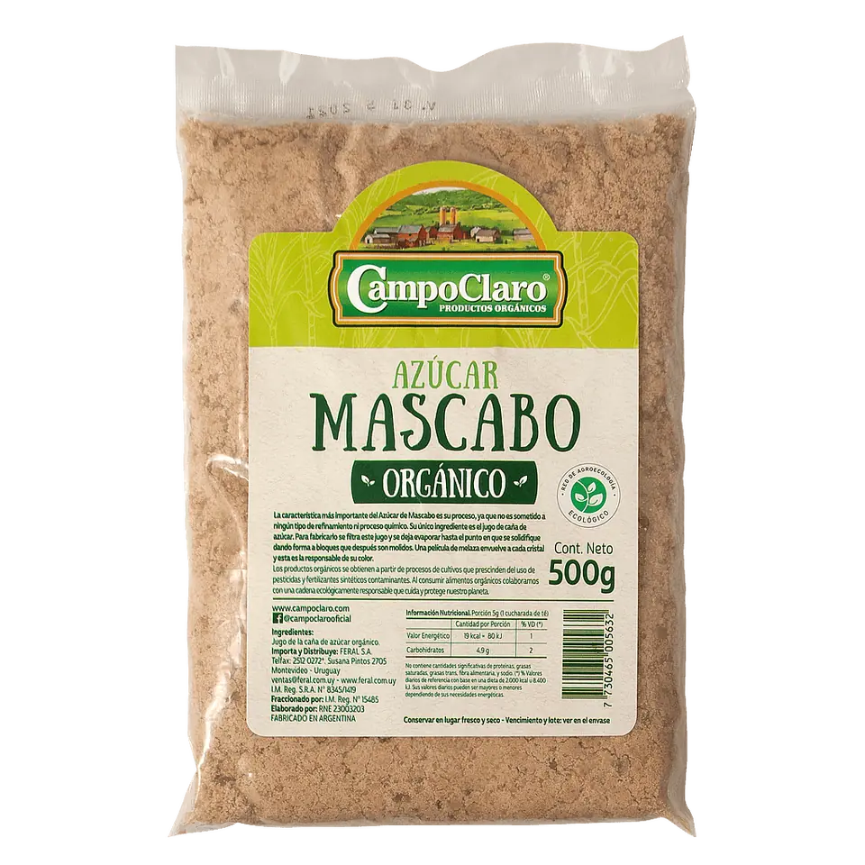 Azúcar Mescabó Orgánico 900g CAMPO CLARO