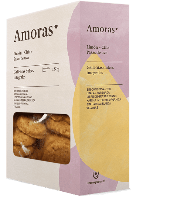 Galletitas Amoras de Limón + Chía + Pasas de Uva 180g