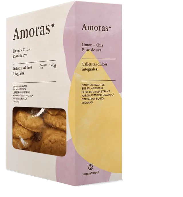 Galletitas Amoras de Limón + Chía + Pasas de Uva 180g