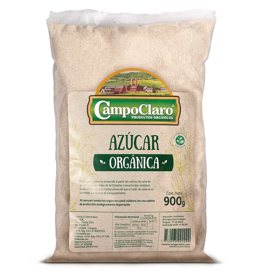 Azúcar Orgánica 900g CAMPO CLARO