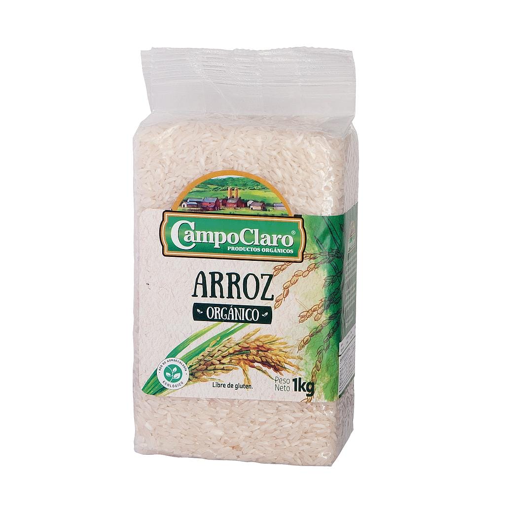 Arroz Blanco Orgánico 1kg CAMPO CLARO