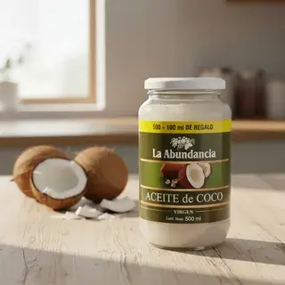 Aceite de Coco Virgen 600 ml LA ABUNDANCIA