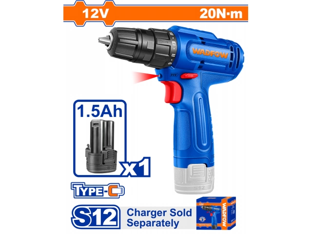 Atornillador a bateria 12v Wadfow