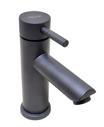 Monocomando lavatorio serie palito acero inox. color ceniza 18cms Wico