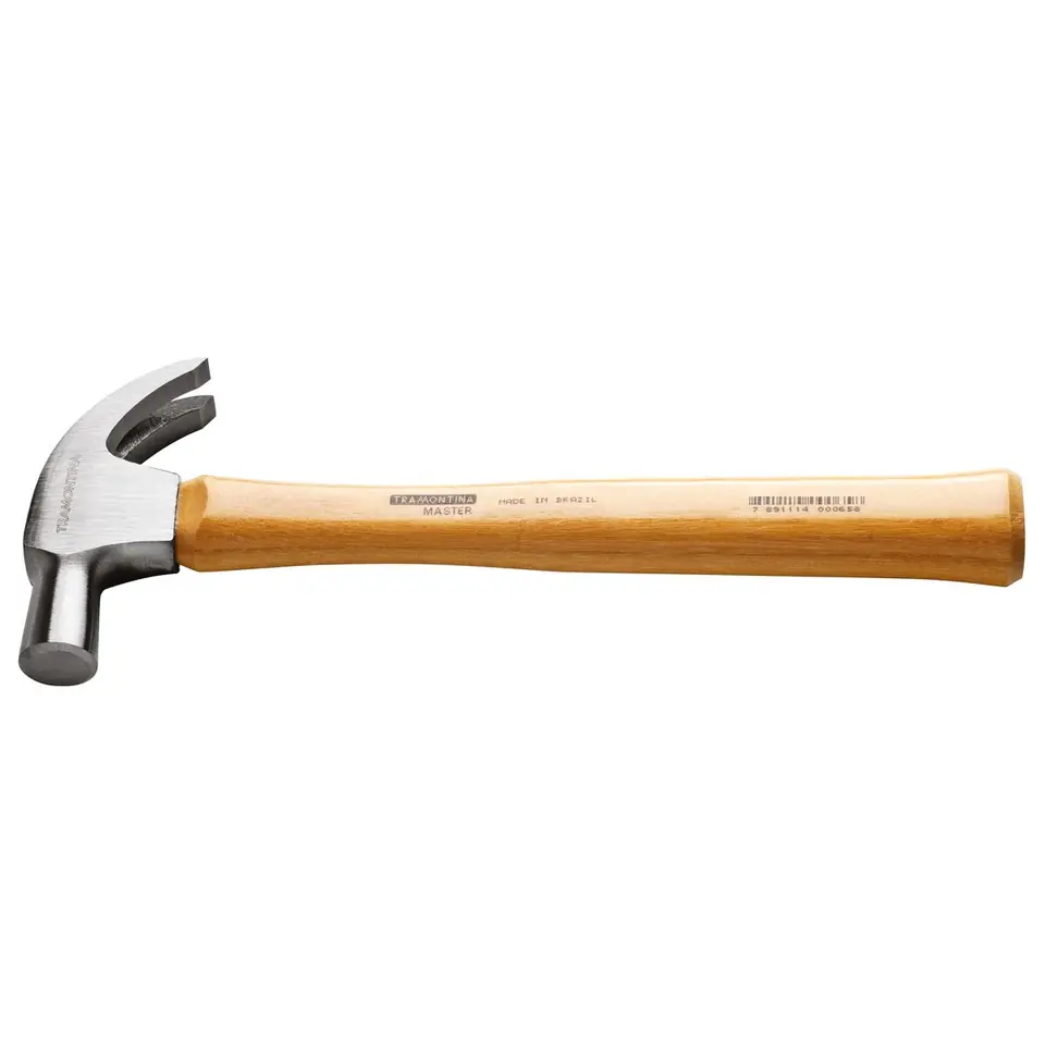 Martillo de uña 29mm con mango de madera Tramontina