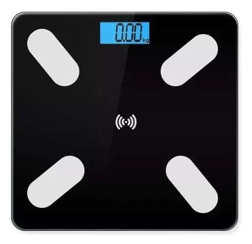 Balanza digital con Bluetooth negra