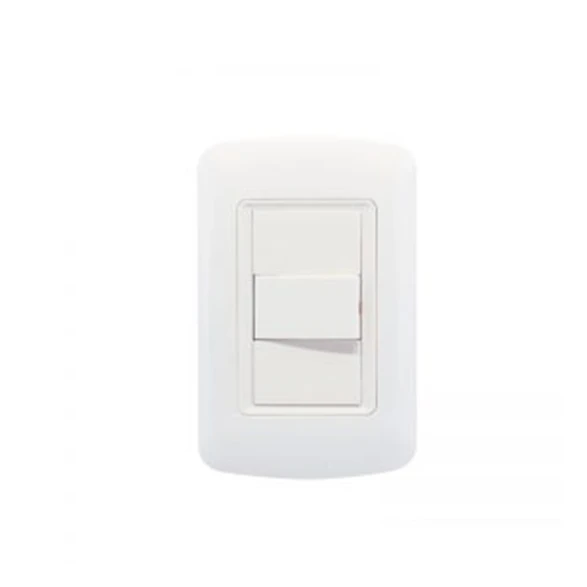 Conjunto plaqueta con llave unipolar blanco Atenea Plus