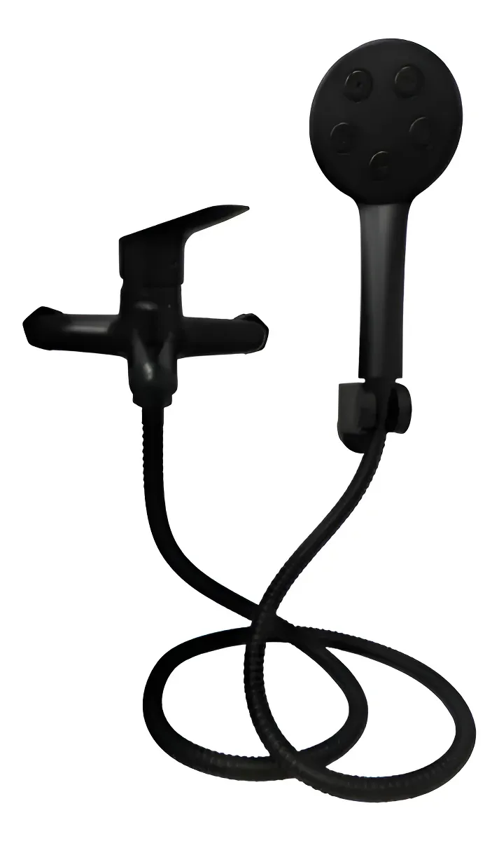 Monocomando ducha sin transferencia negro mate Wico