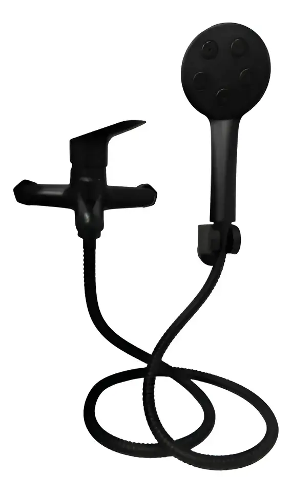 Monocomando ducha sin transferencia negro mate Wico