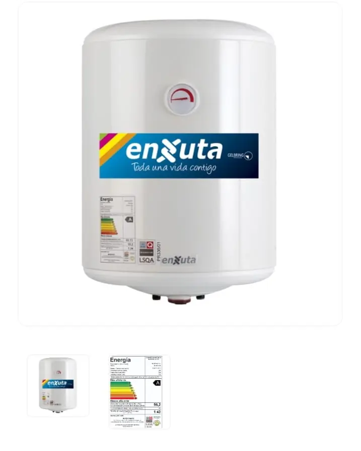 Calefón cilíndrico 30lt ENXUTA