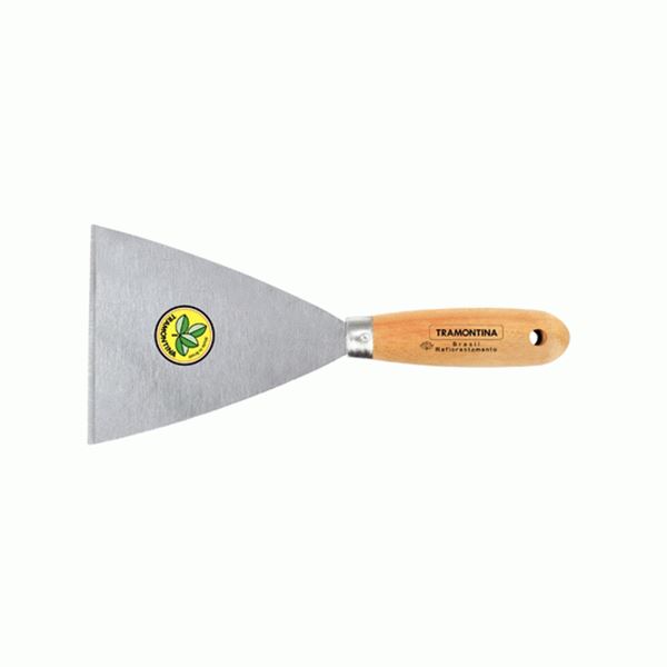 Espátula metálica mango madera 12cm Tramontina