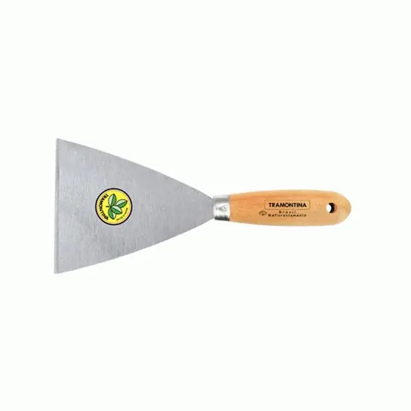 Espátula metálica mango madera 12cm Tramontina