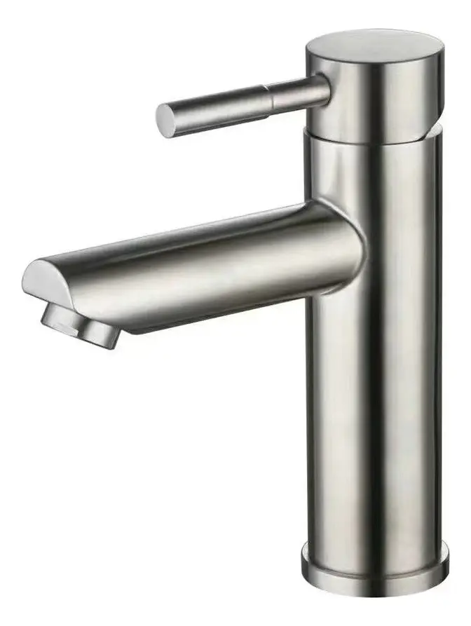 Monocomando lavatorio palito acero inox satin 31cms Wico