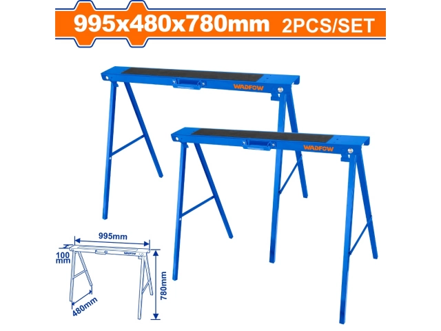 Set x 2 caballetes 780mm 100kg Wadfow