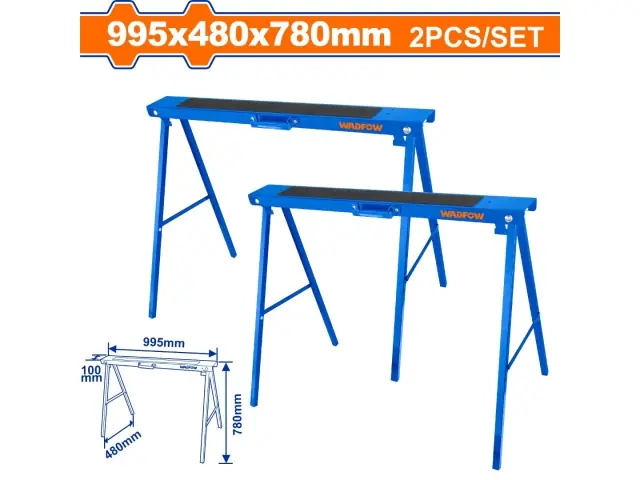 Set x 2 caballetes 780mm 100kg Wadfow