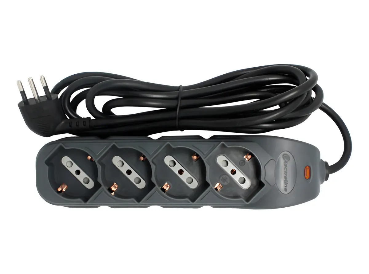 Alargue 4 tomas Schucko 2.5mts Electraline