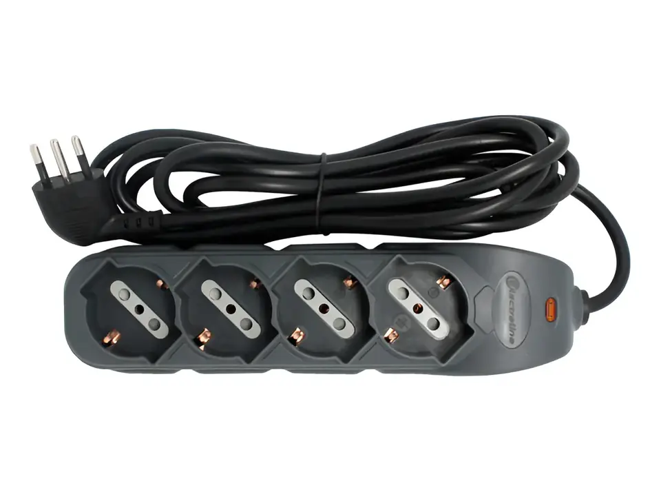 Alargue 4 tomas Schucko 2.5mts Electraline