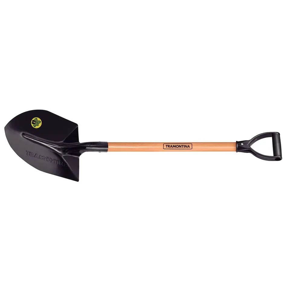 Pala punta corazon, mango de madera 71 cm