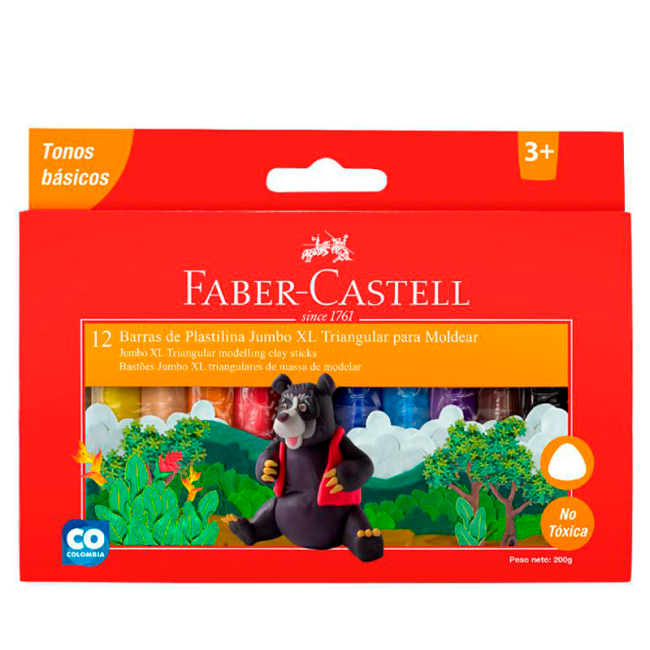 Plasticina Jumbo XL Triangular x12 Faber Castell