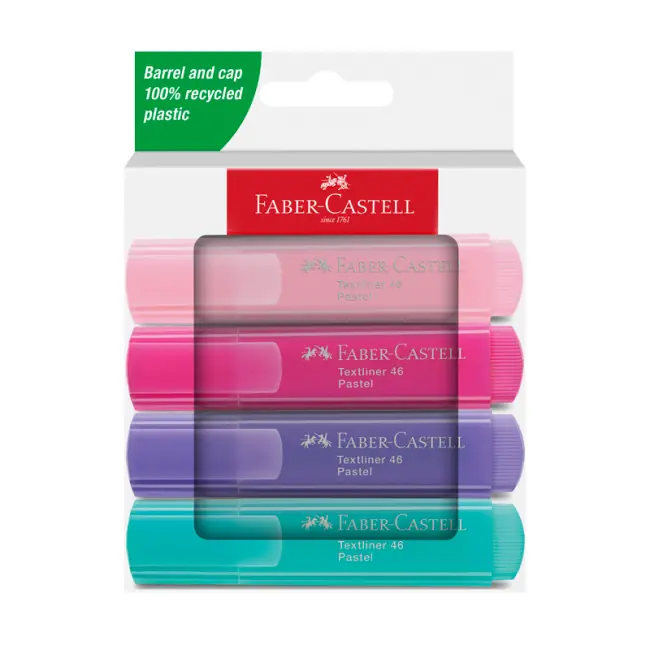 Estuche Destacador Pastel x4 Faber Castell
