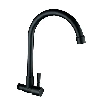 Grifo pared cocina acero inox negro Rimontti