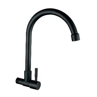 Grifo pared cocina acero inox negro Rimontti