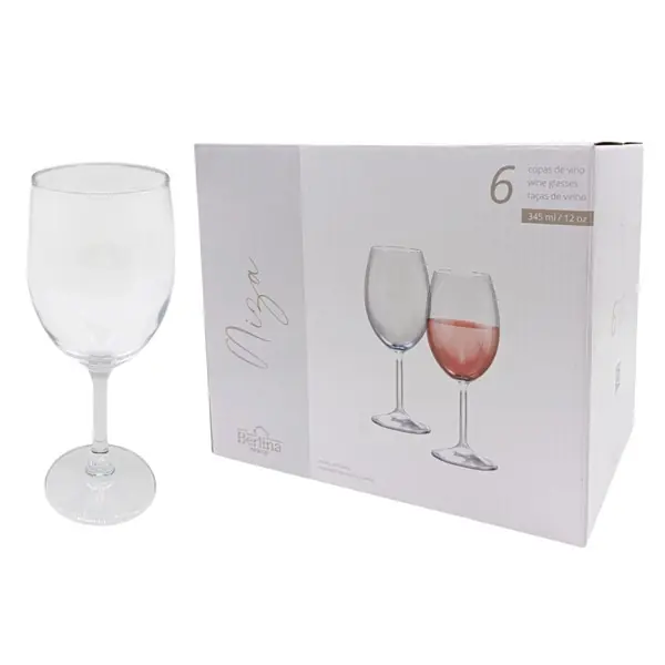 Copa de vidrio Berlina Niza, 345ml, CAJA x6