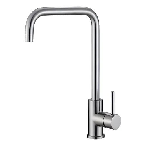 Grifo cocina mesada agua fria satin acero inox Rimontti