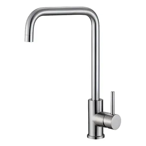 Grifo cocina mesada agua fria satin acero inox Rimontti