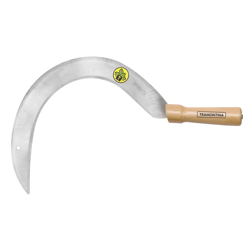 Hoz Metálica para Pasto Tramontina con Mango de Madera