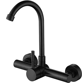 Monocomando cocina pared negro Rimontti