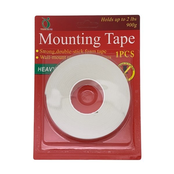 Cinta doble faz BLANCO, 2mt x 1,8cm