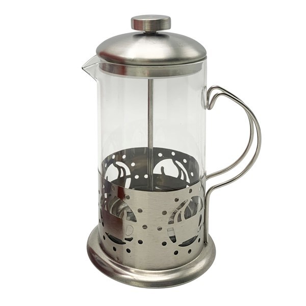 Cafetera prensa francesa de acero inoxidable y vidrio 600ml