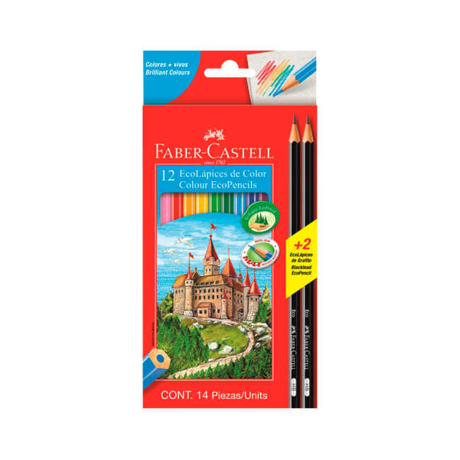 Lapices de Colores Largos x12+2 Faber Castell