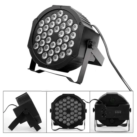 FOCO DE LUZ 36 LED RGB AUDIORITMICO 220V CON CONTROL REMOTO