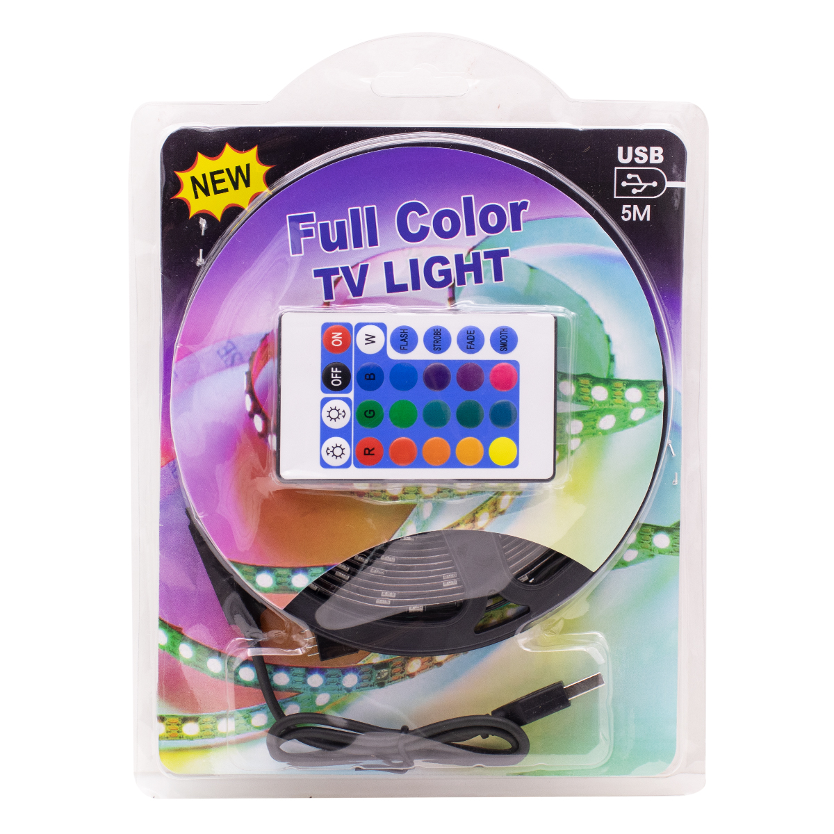 ROLLO LED 5050 RGB 5M USB C/CONTROL P/TV