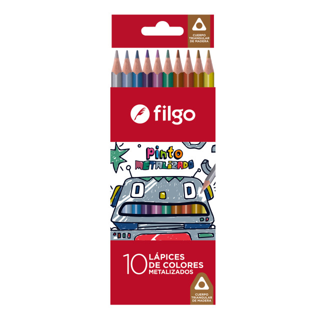 Lapices de Colores Metalizados x10 Filgo