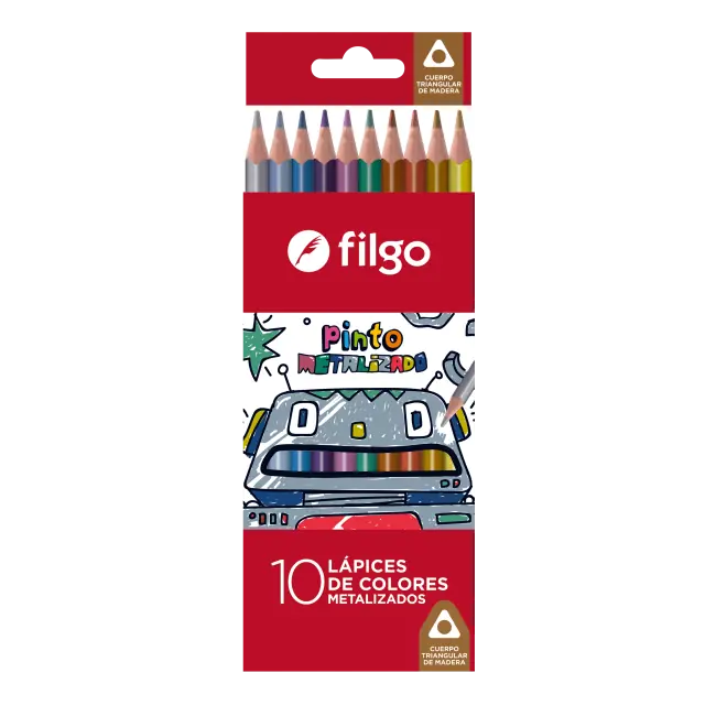 Lapices de Colores Metalizados x10 Filgo