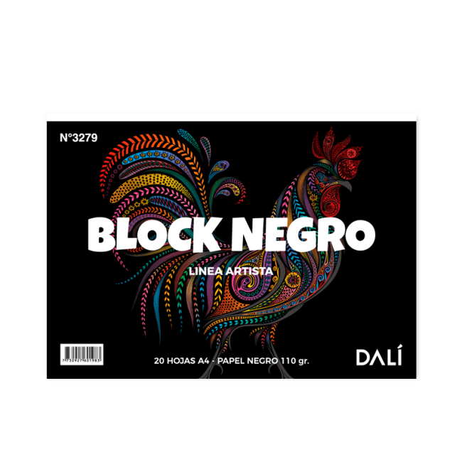 Block A4 Negro 20 hojas DALI