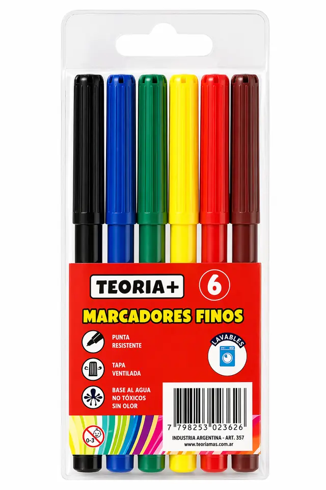 Marcadores Finos Teoria+ X6