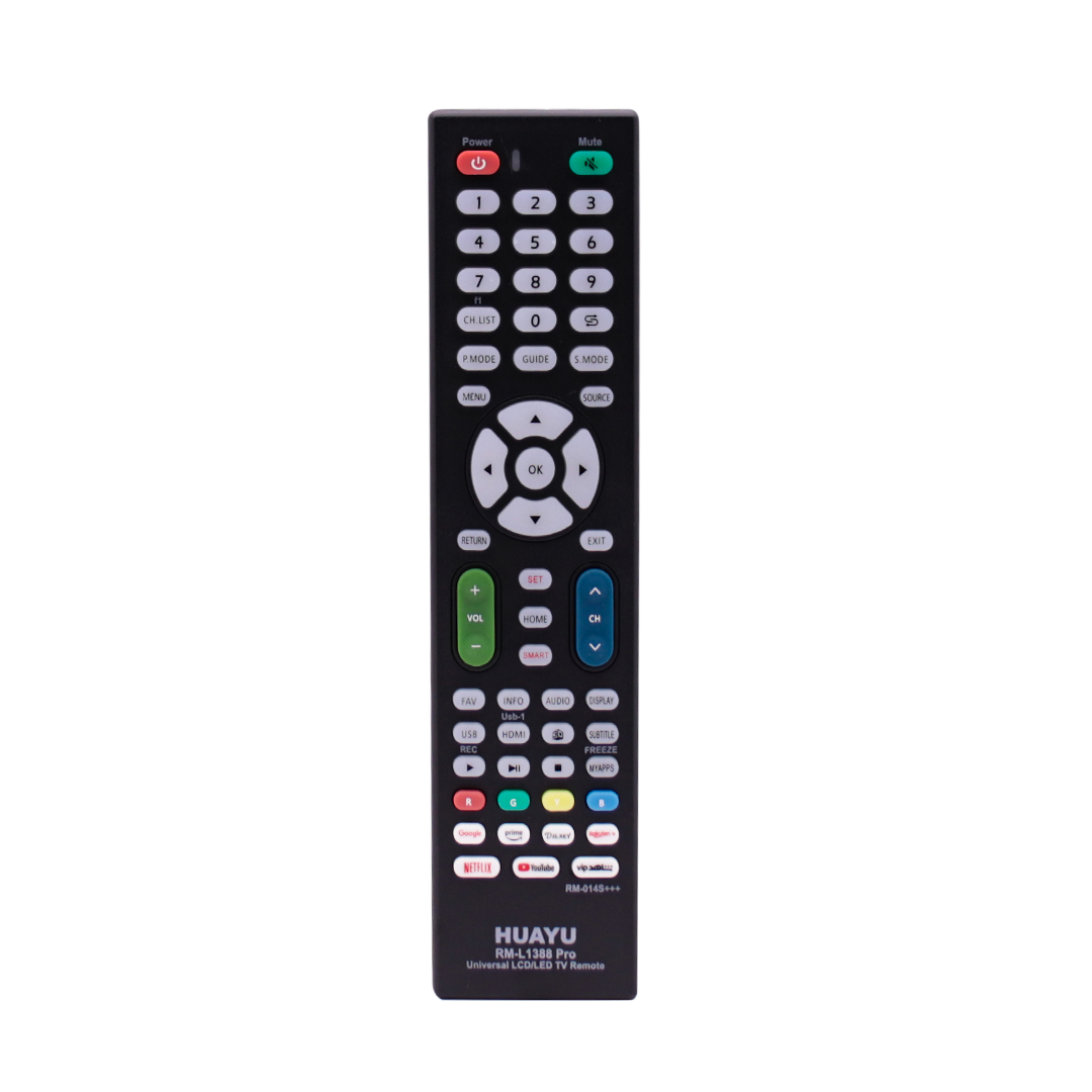 CONTROL REMOTO UNIVERSAL PARA TV RM-L1388 PRO NEGRO (JTHOG787)