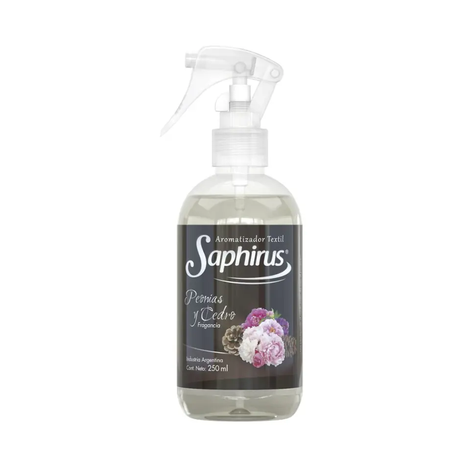 Textil peonias y cedro  Saphirus