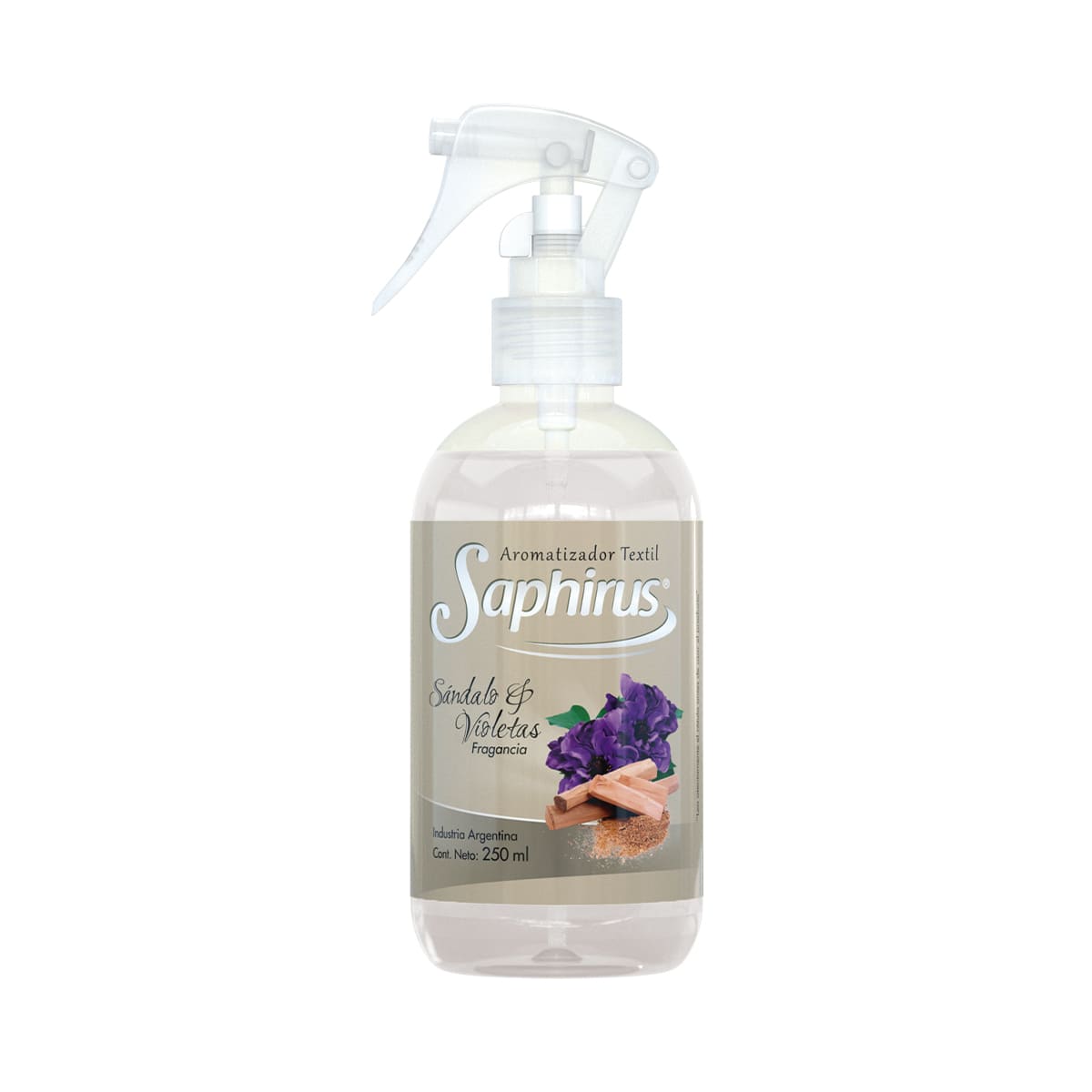 Textil sandalo y violetas Saphirus