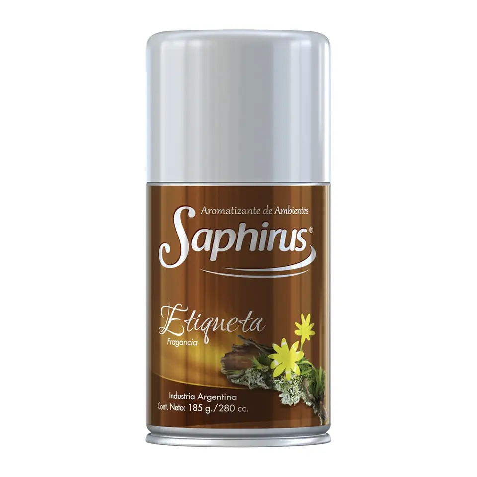 Aerosol etiqueta saphirus