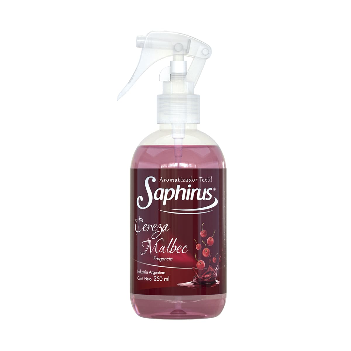 Textil cereza y Malbec Saphirus