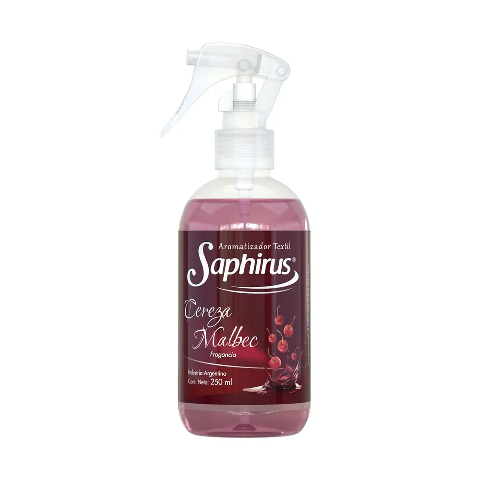 Textil cereza y Malbec Saphirus